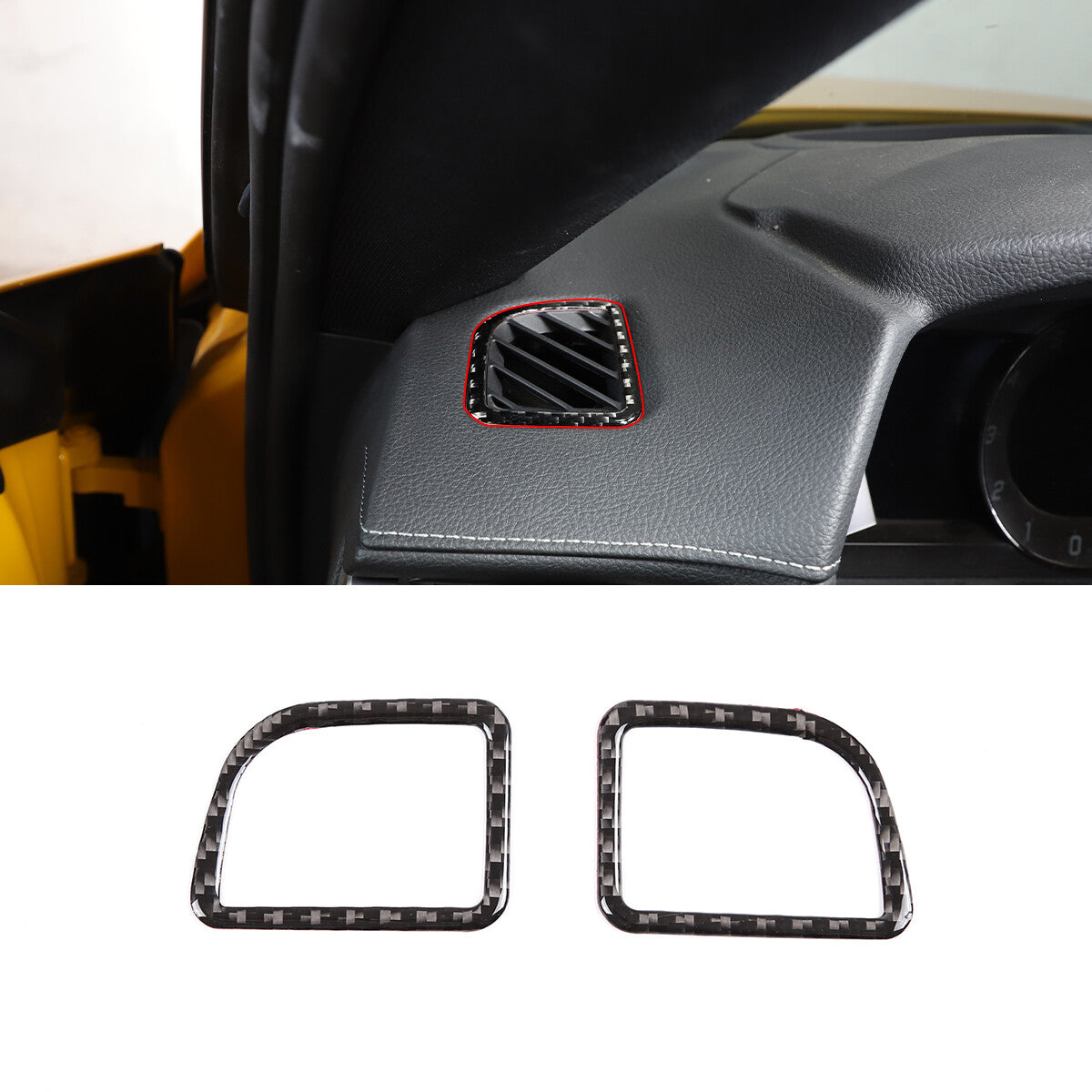 Carbon Fiber ABS Air Conditioning Button Panel Cover Trim for Trax 2024- v