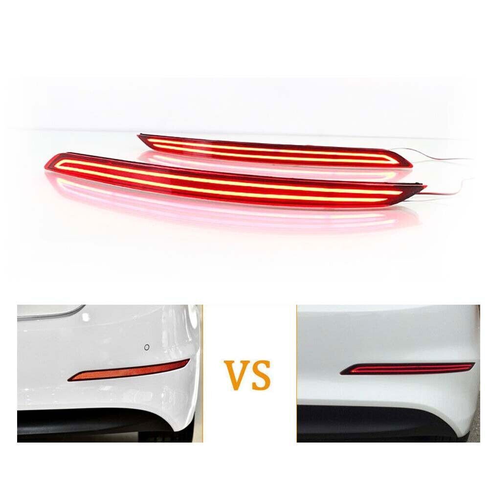 for Hyundai for Elantra 2016 2017 2018 2x LED Rear Bumper Reflector Brake Light Lamp n