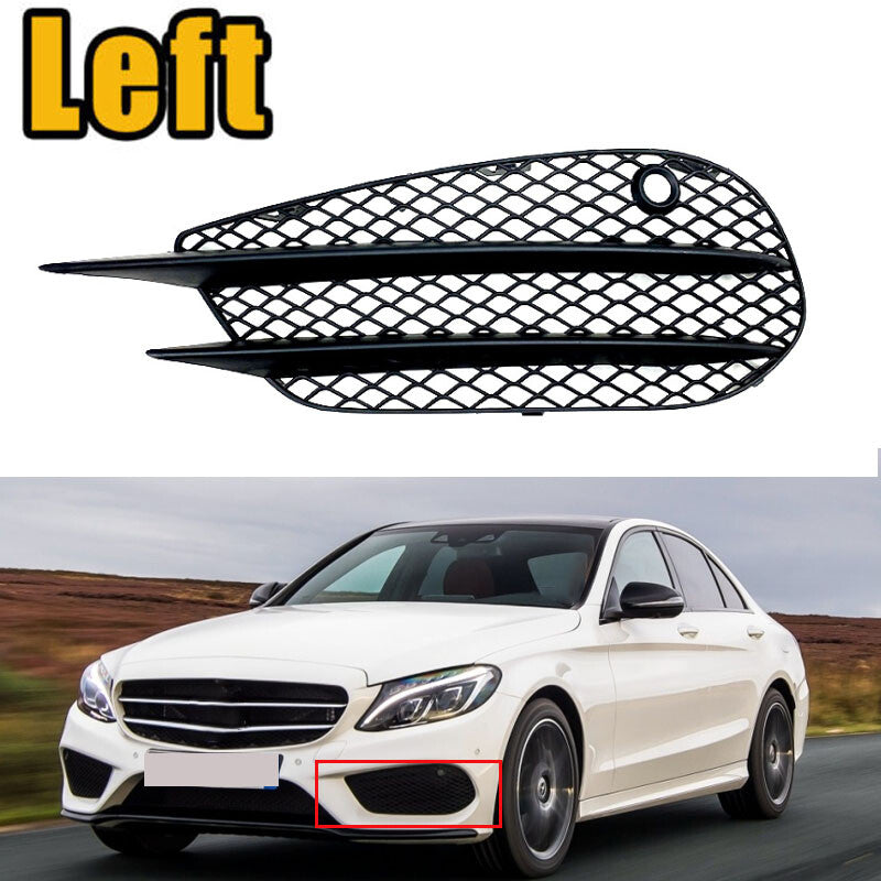 Left Fog Light Grille Fog Lamp Cover for Mercedes-Benz W205 C180 2015-2018 AMG