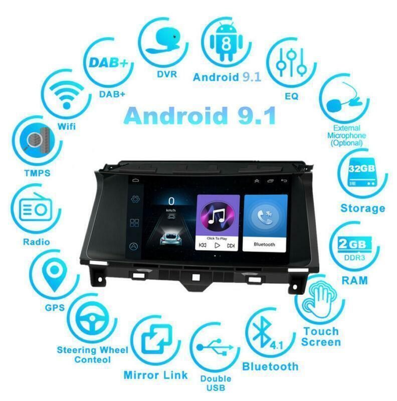 9 Android 9.1 2+32GB Car Stereo GPS Head Unit Player for Honda Accord 2008-2012