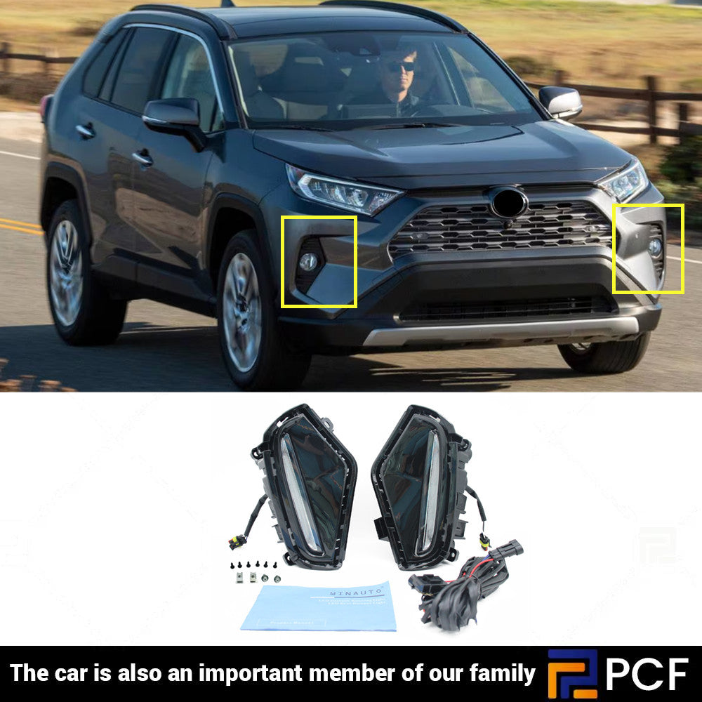 For Toyot@a RAV4 2019-2023 LED Front Bumper Fog Lights Front Left & Front Right n