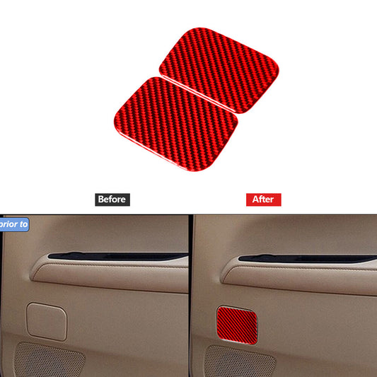 2Pcs Carbon Fiber Rear Center Console Cover Trim for Hyundai Azera 2006-2011 v