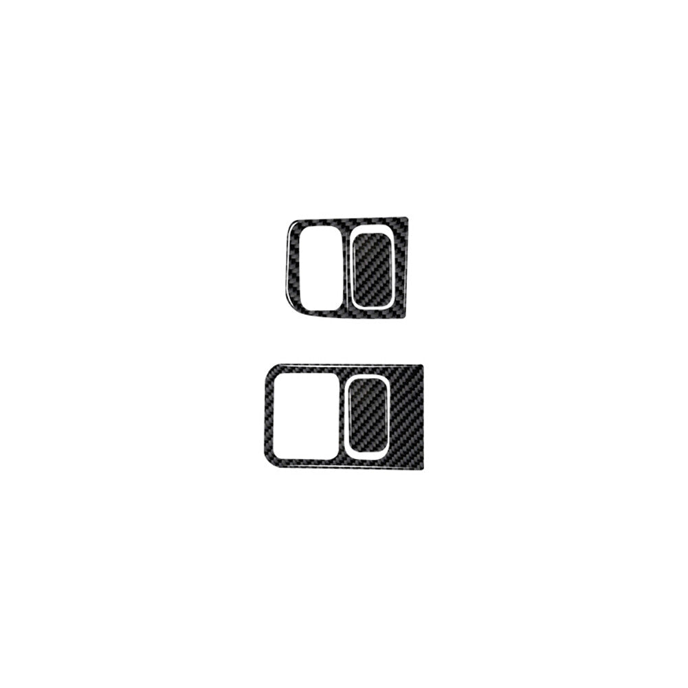 2X Carbon Fiber Rear Door Cup Holder Frame Trim for Honda Ridgeline 2017-2020 v