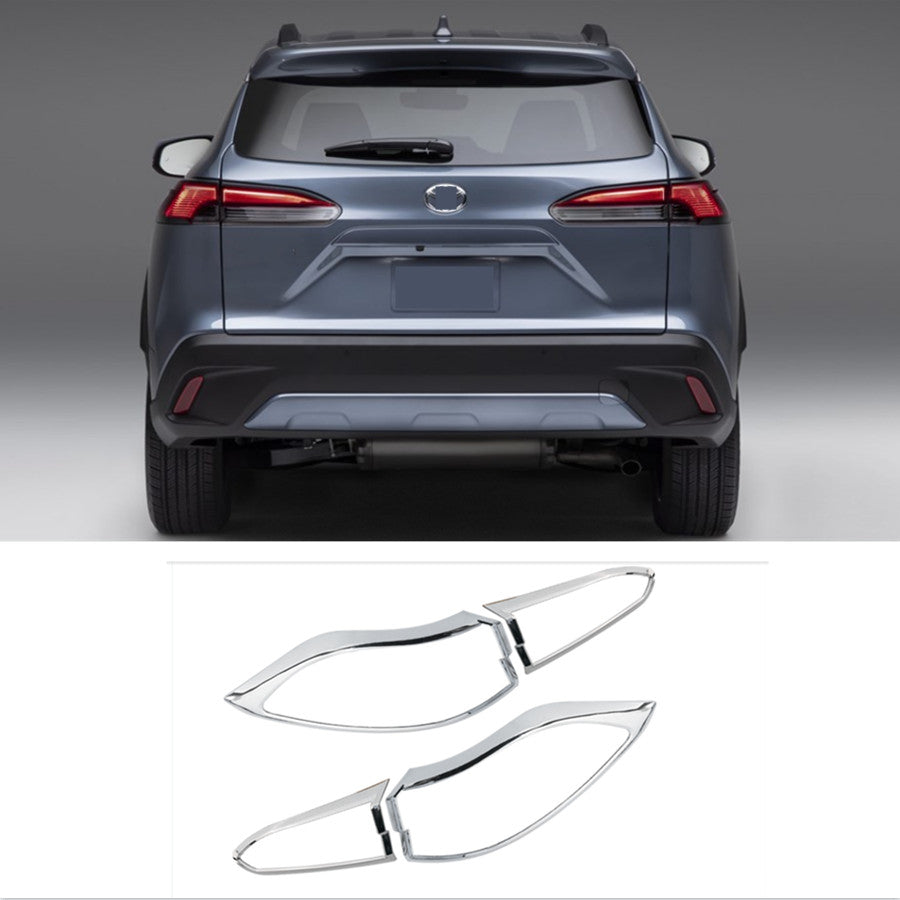 Chrome Rear Tail Light Lamp Frame Cover Trim 4X for Toyota for Corolla Cross 22-2024