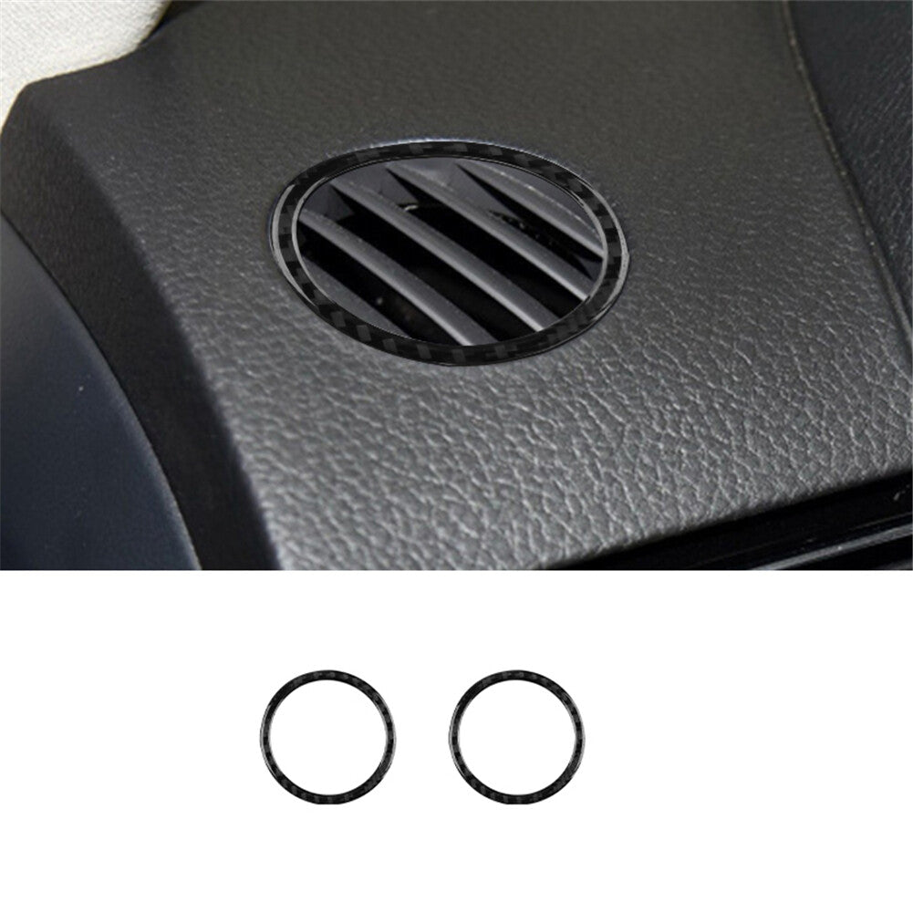 2x For 6Series E63 E64 2004-2010 Carbon Fiber Dashboard Air Vent Cover Trim v