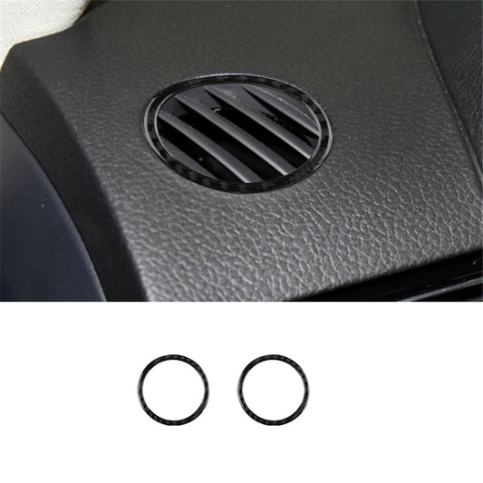 2x For 6Series E63 E64 2004-2010 Carbon Fiber Dashboard Air Vent Cover Trim v