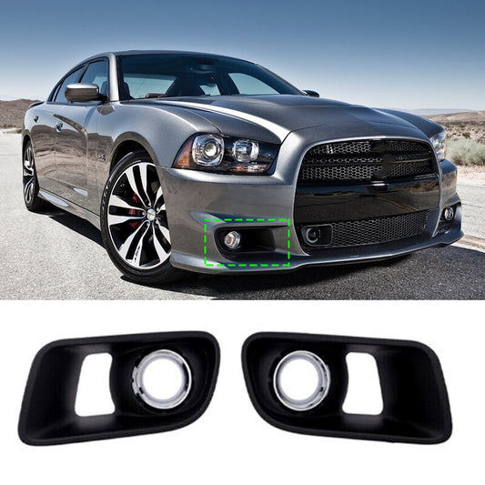 Pair Front Bumper Fog Lamp Cover for Dodge Charger 2012 2013-2014