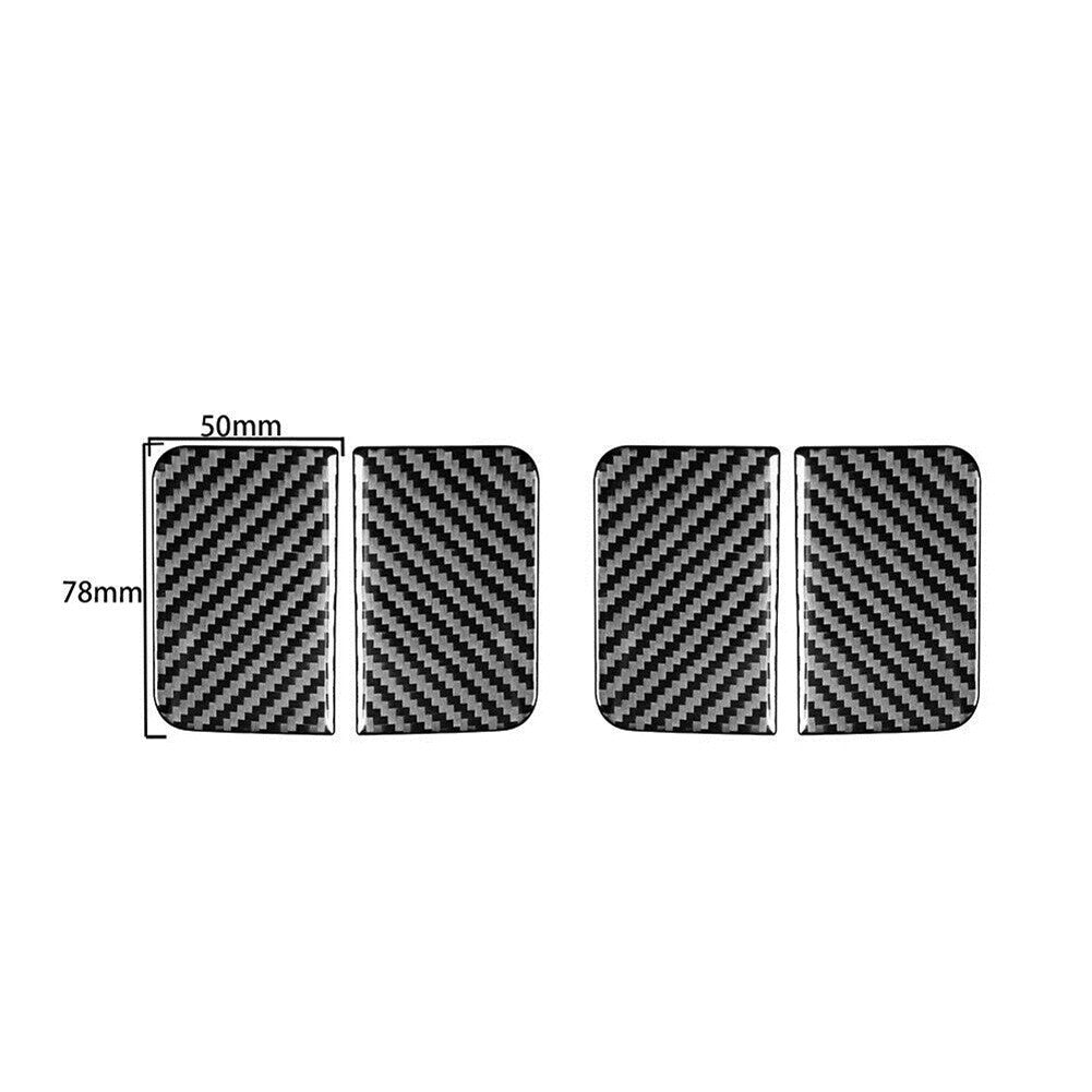 2X Red Carbon Fiber Door Switch Inner Frame Cover Trim For Ranger 2019-2022 v