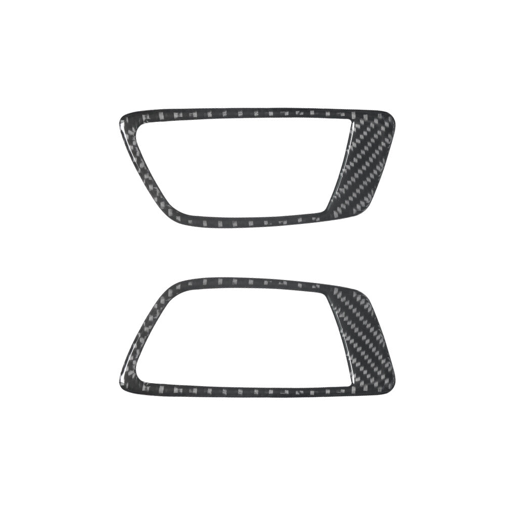 2Pcs Carbon Fiber Rear Door Handle Frame Cover Trim for Ford Fiesta 2011-2015