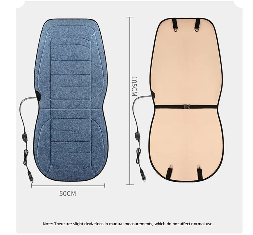 Heated Car Driver for Seat Cover Heating Pad Cushion Winter Warmer Lamb Wool 12V Q