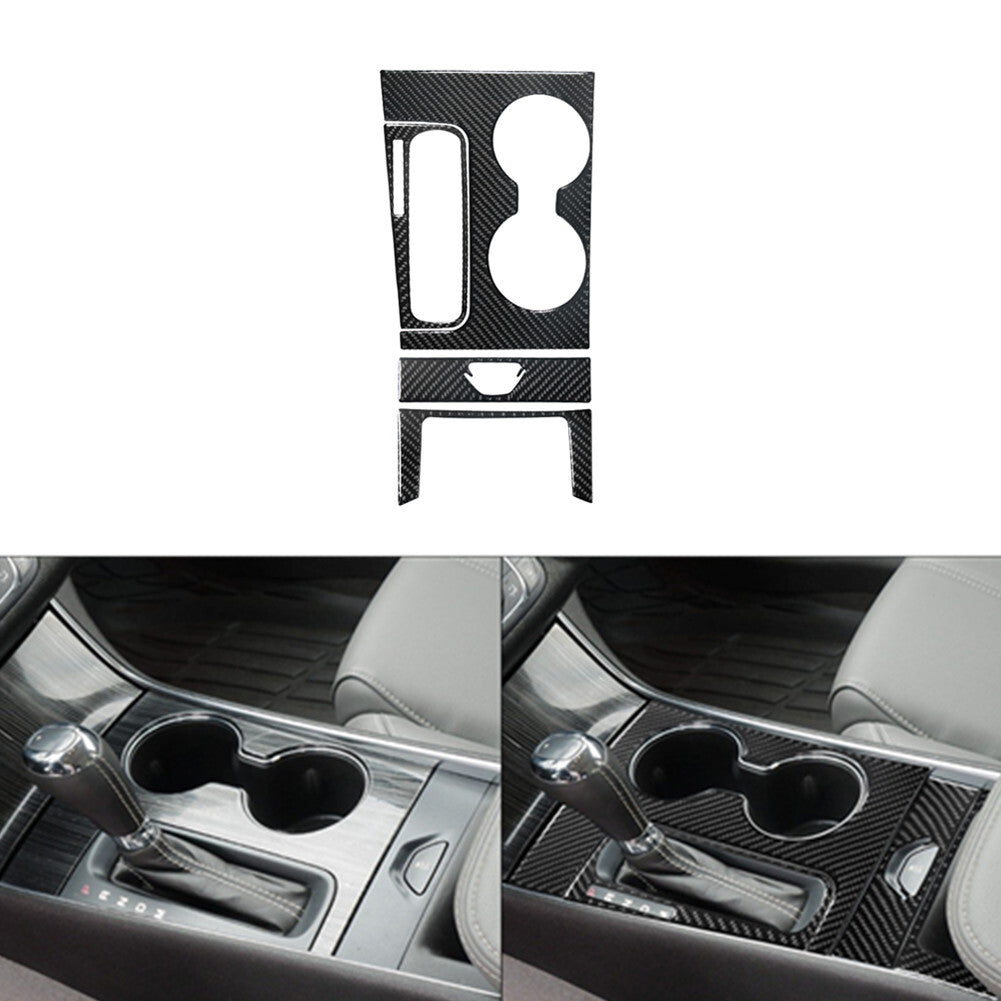 Carbon Fiber Gear Shift& for Seat Button Cover Trim for Chevy Impala 2014-2020 Type A