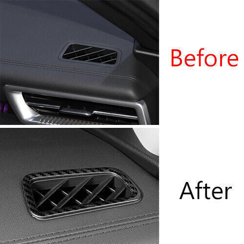 Car Inner Instrument LR Air Outlet Vent Trim for Kia K5 2021-2022 Carbon Fiber