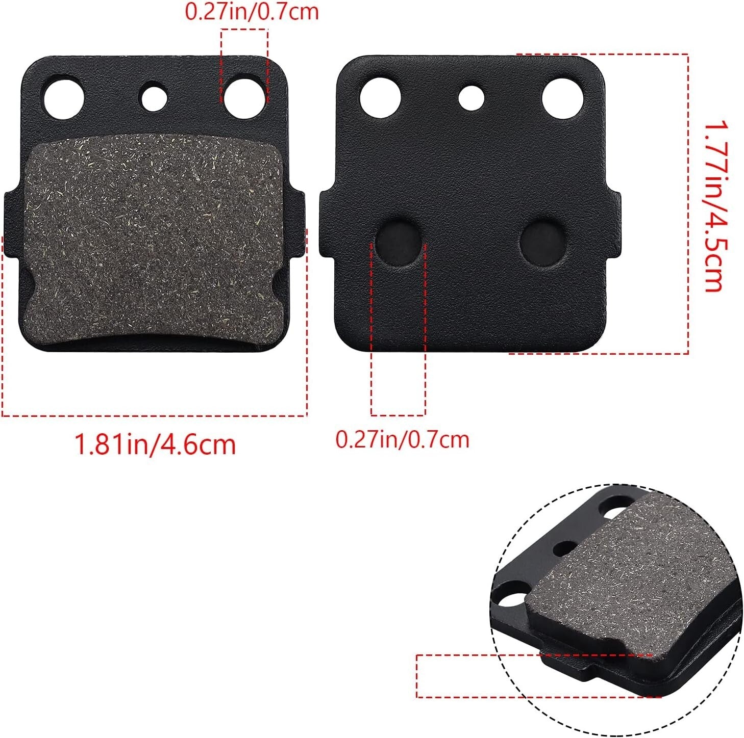 Brake Pads for Yamaha YZ250 YZ 250 W/WRW (2T) 1989 Front Rear