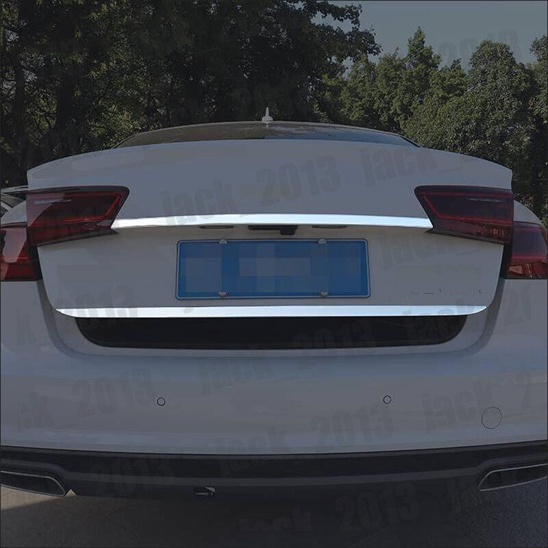 for Audi A6 C7 2013-2018 STAINLESS REAR TRUNK TAIL GATE DOOR LID COVER TRIM