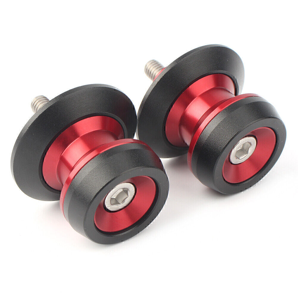 6mm Swing Arm Spool Stand Screw Slider Red for Yamaha YZF R1 R3 R6 MT-09 MT-10