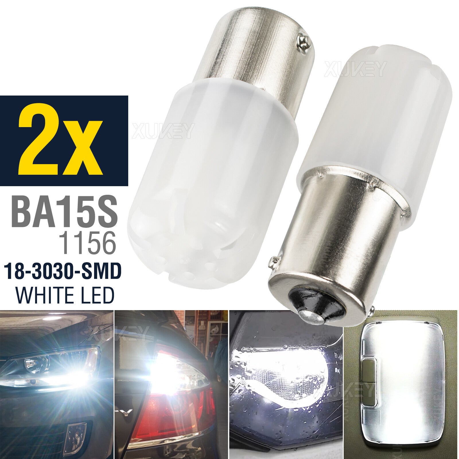 12V 18SMD LED Car Light Bulbs DRL Tail Reverse Back Up Globe RV Caravan Interior