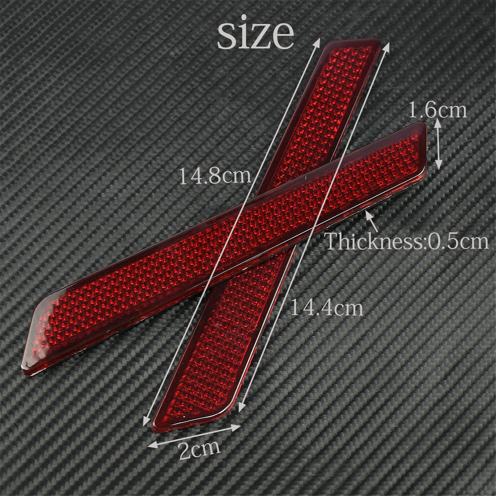 Red Saddlebag Guard Latch Cover Reflectors Fit For Touring Road Glide 2014-19 Q