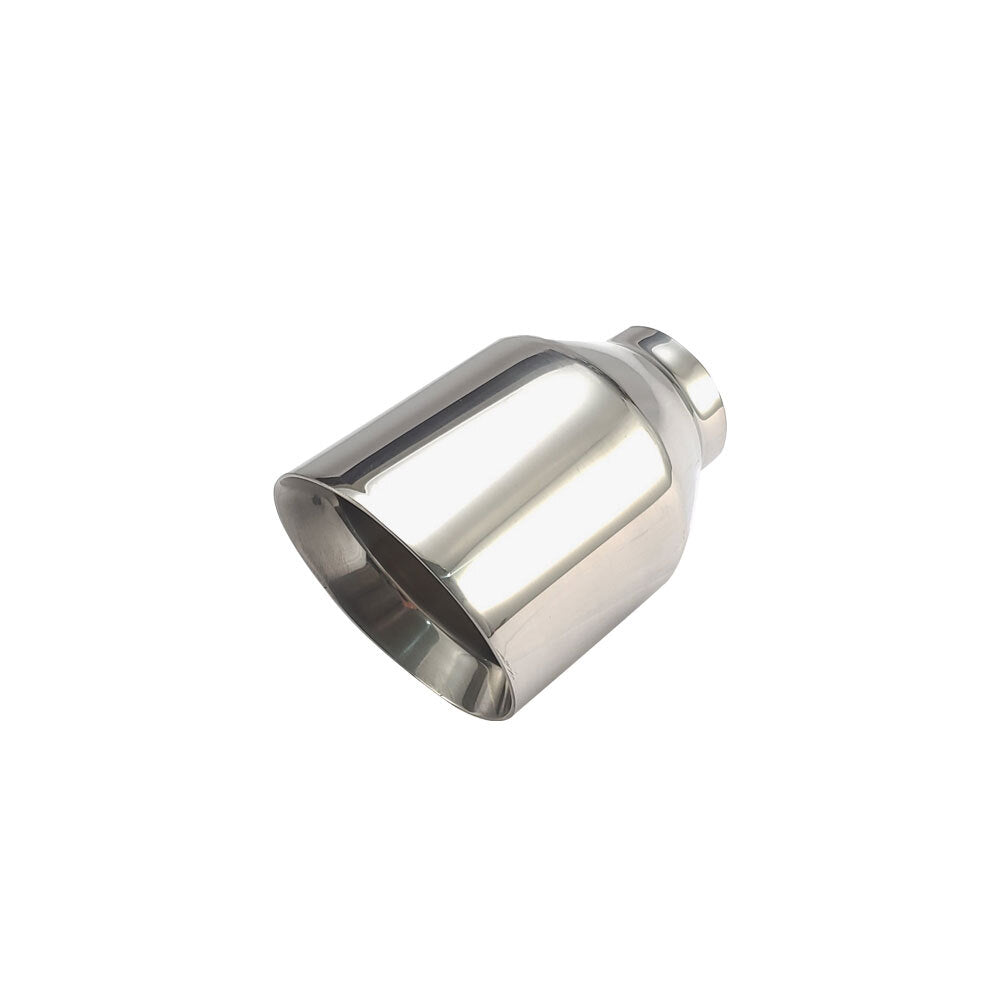 1PC 2.5'' inlet 4.5'' outlet Exhaust End Tips Muffler Tips Sliver Slant tip