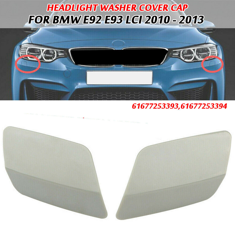 FRONT BUMPER COVER HEADLIGHT WASHER NOZZLE CAP for BMW E92 E93 LCI Left+Right