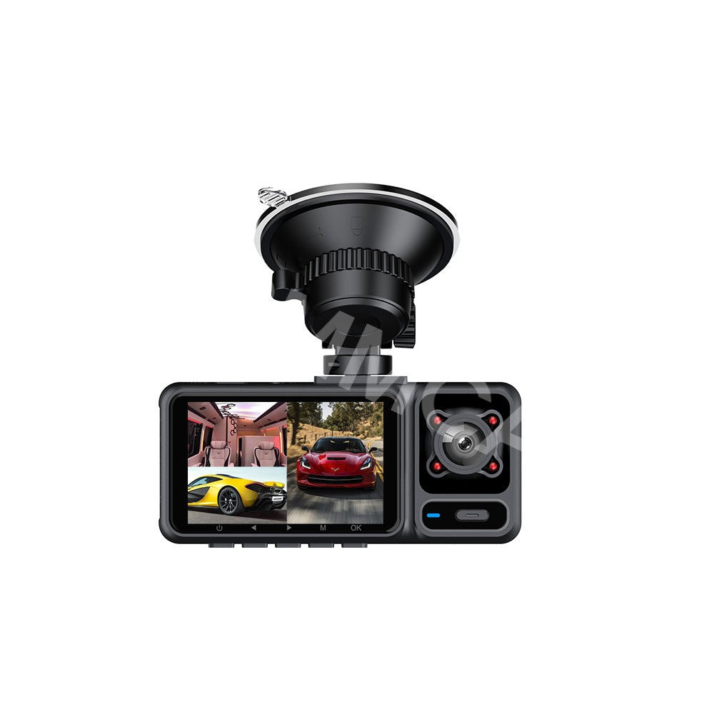 3 Channel Car Dash Camera 4K Video Recorder Loop Recording Parking Monitoring