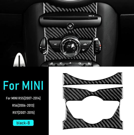 Car interior trim center control panel cover sticker for R55 R56 R57