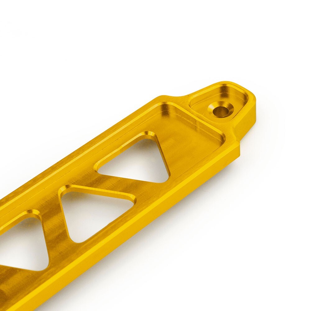 Billet Aluminum Battery Tie Down Mount Bracket Holder Bar Gold Q