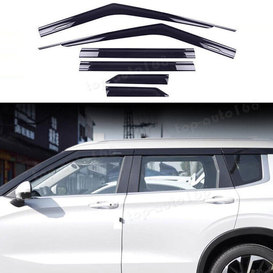 Black Window Visor Vent Shades Sun Rain Guard B For Outlander 22-2024 n