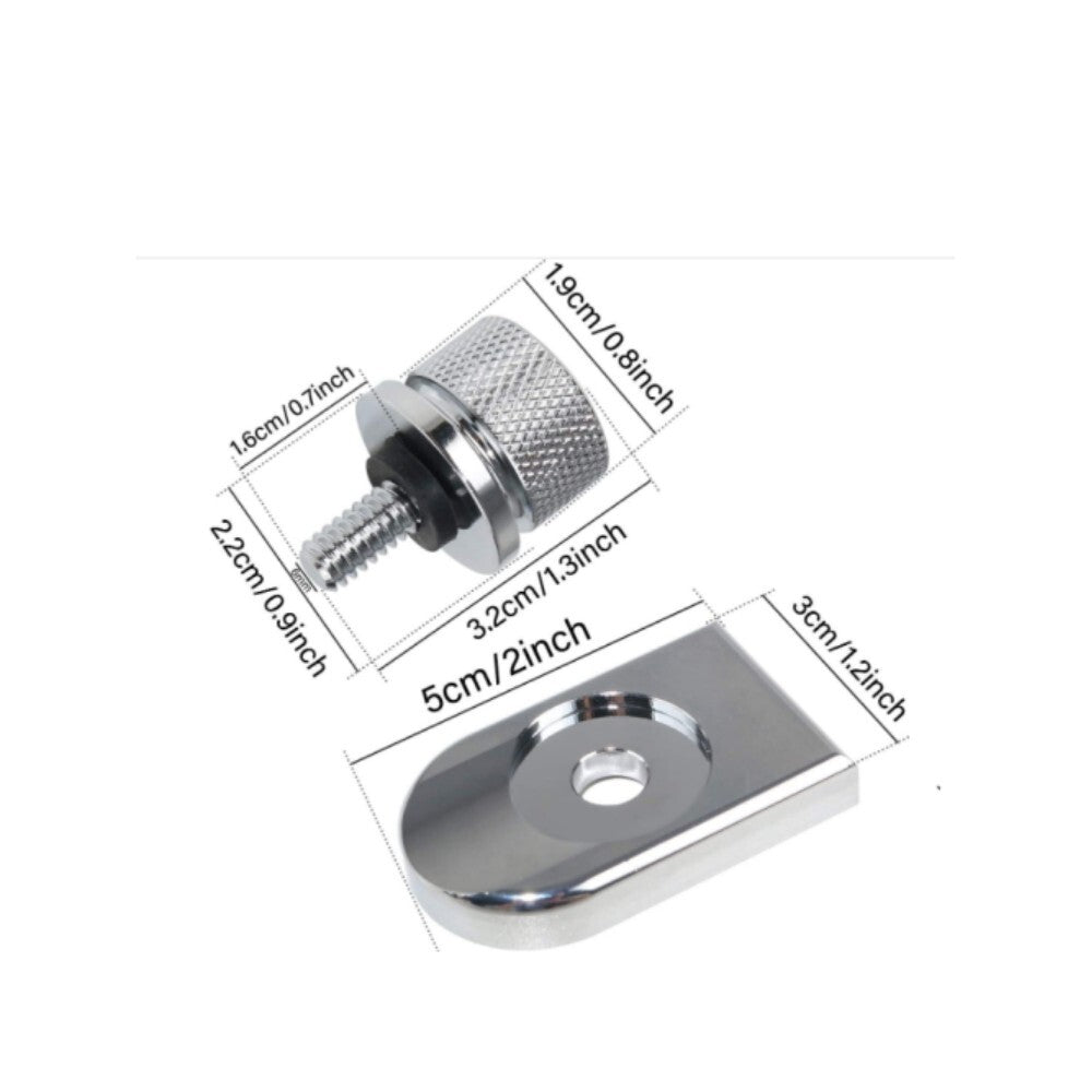 Rear for seat bolt catch screw mounting knife cover nut chrome alloy suitable for Harley Touring Dyna