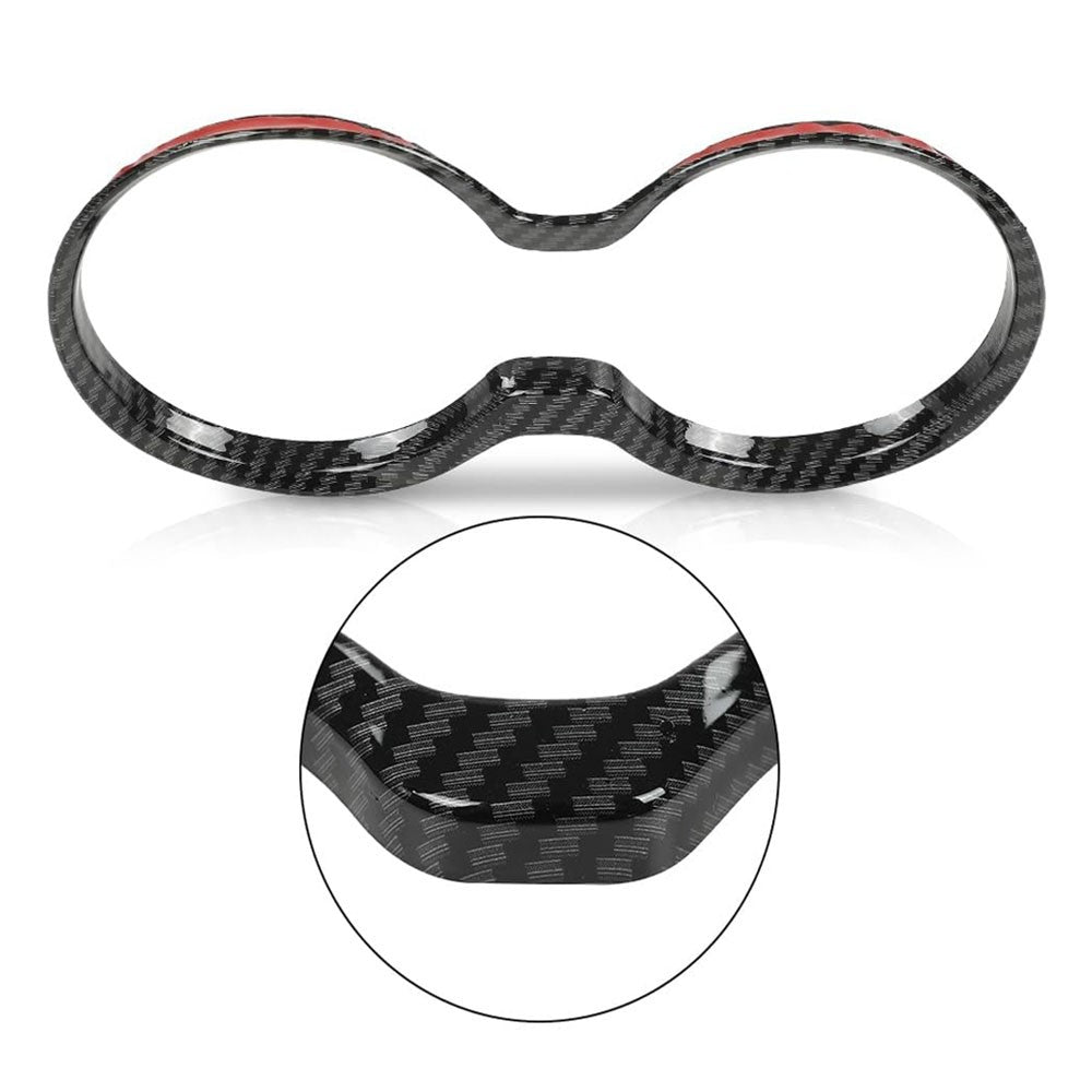 Carbon Fibre Style Cup Holder Cover Trim Bezel for Jeep for Grand Cherokee 2011-2021