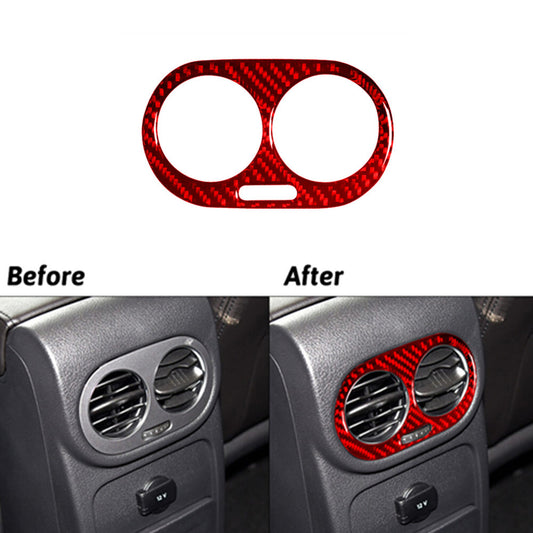 2X Carbon Fiber Top Of Steering Wheel Cover Trim For 718 2016-2022 v