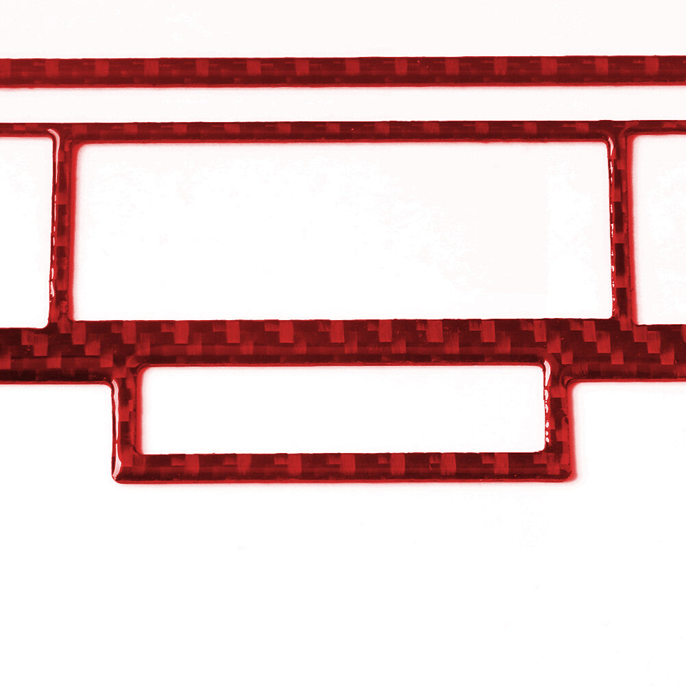 2Pcs Central CD Player Frame Panel Trim Carbon Fiber for Audi A4 S4 2005-2006 v