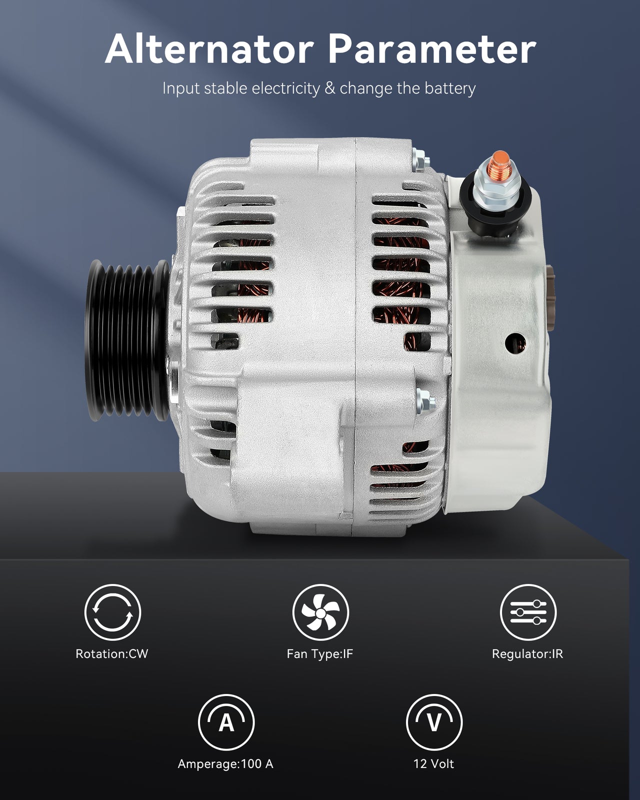 Silver Alternator 13715 for 1998-2000 for Lexus SC400  for Lexus LS400  for Lexus GS400