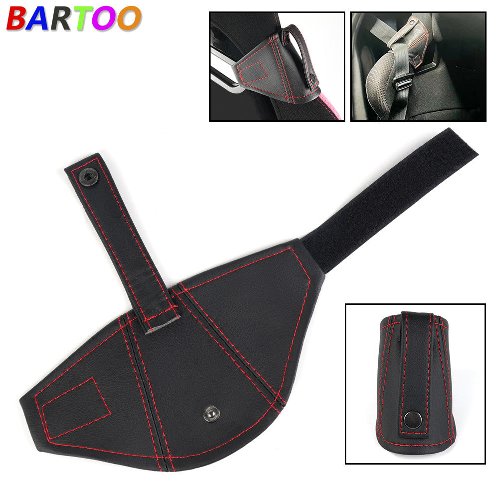 Universal JDM Leather Car Bucket Seatbelt Guide for Seat Belt Holder Protector Q