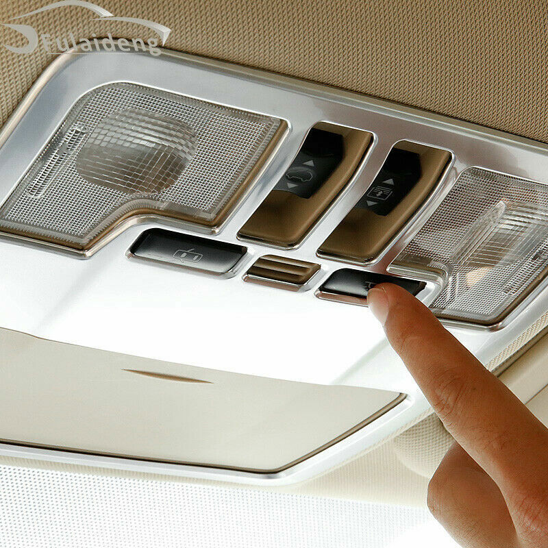 for Toyota Highlander 2014-2019 Silver Inner Car Reading Light Lamp Cover Trim