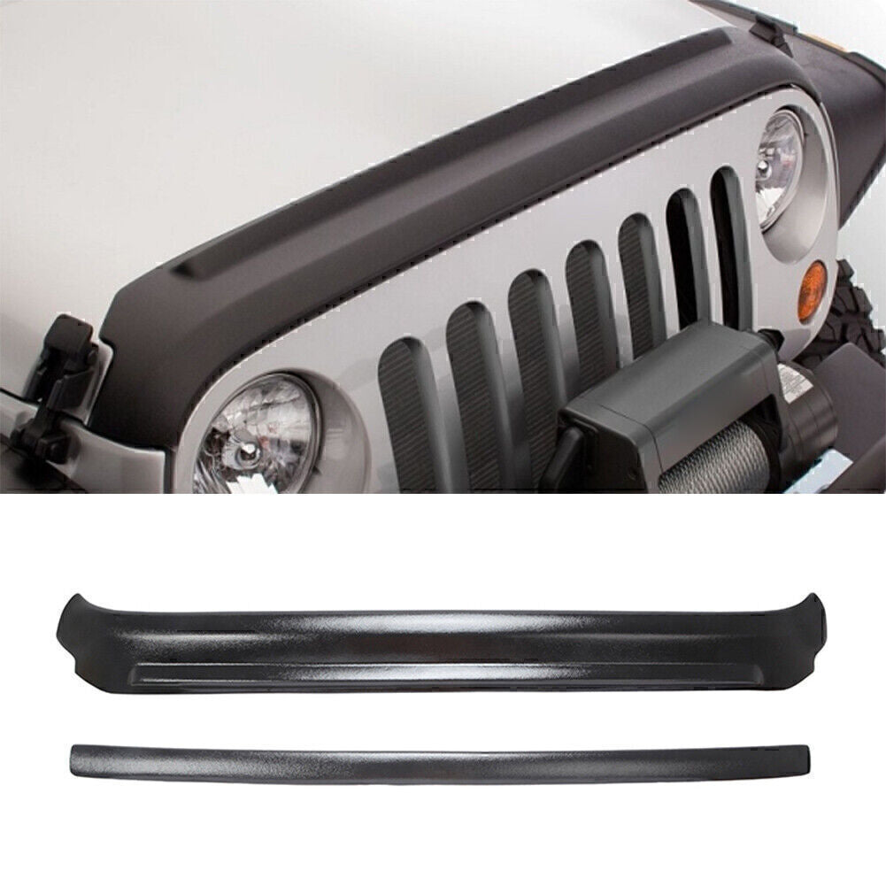 2Pcs Hood Bug Stone Chip Deflector Guard for Jeep for Wrangler JK 2007-2017 2008 09
