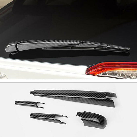 4PCS Carbon Fiber Rear Window Rain Wiper Cover Trim For 2018-22 for Toyota CHR C-HR