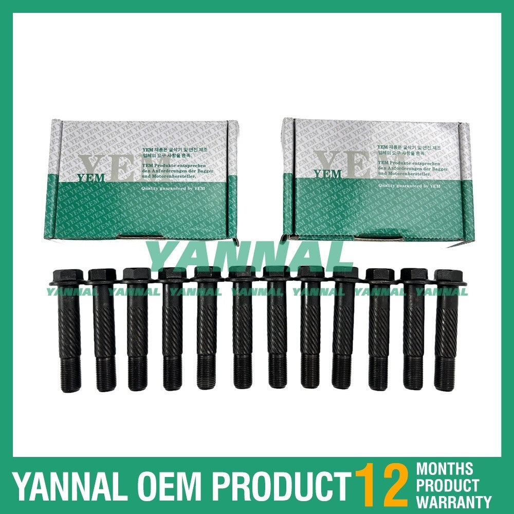 12X New J08E Connecting Rod Bolts and Screws for Hino Diesel Engines