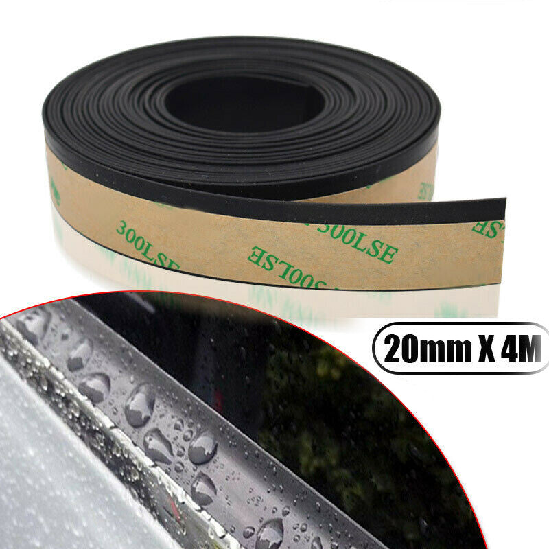 4-meter rubber sealing strip automotive front side window gap edge molding protection kit - n