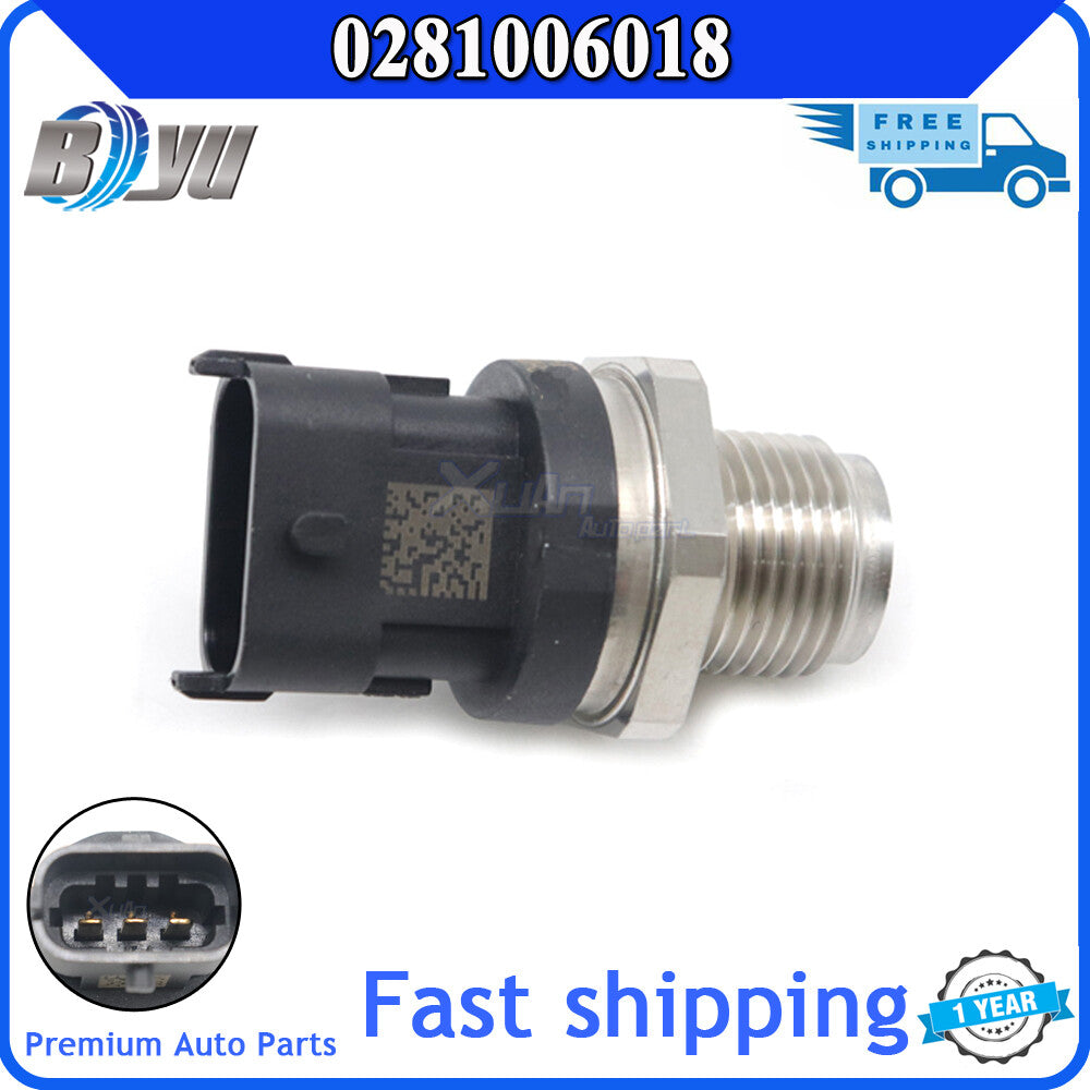 0281006018 Suitable for Ranger, Mount Everest, for Mazda BT-50, BT50 1x Fuel Rail Pressure Sensor v