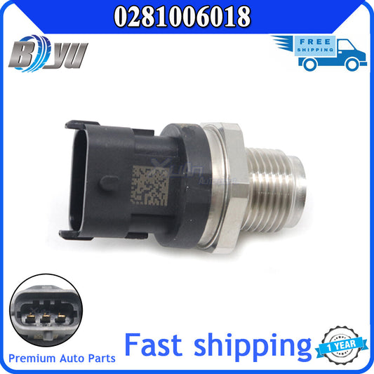 0281006018 Suitable for Ranger, Mount Everest, for Mazda BT-50, BT50 1x Fuel Rail Pressure Sensor v