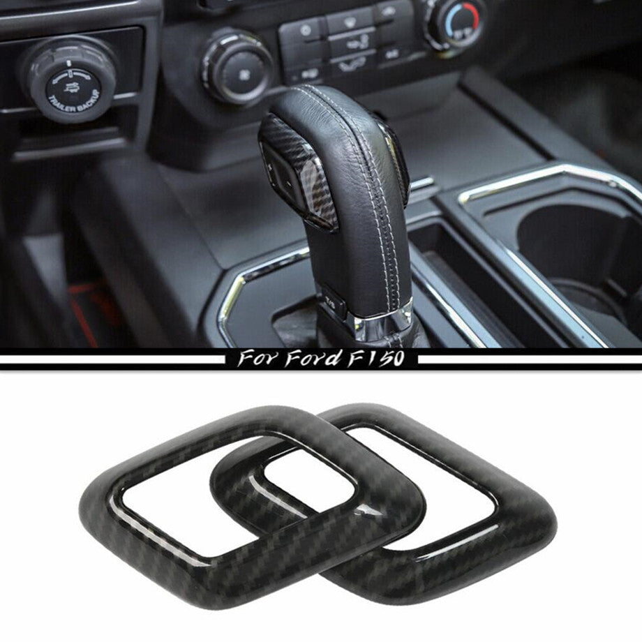 Carbon fiber internal gear transmission hood trim for 2015-2020 for Ford F-150