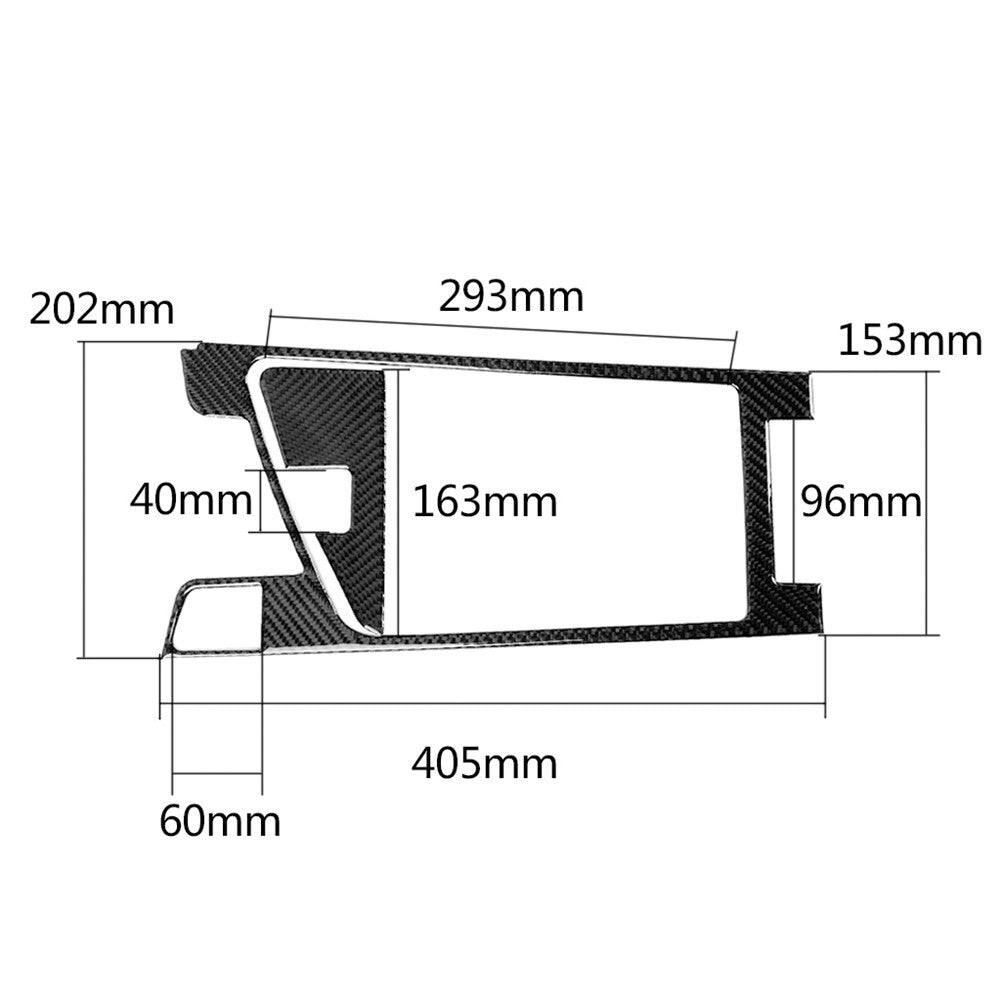 2X Red Carbon Fiber Center Side Rear Frame Cover Trim for Dodge Durango 2014-20 v