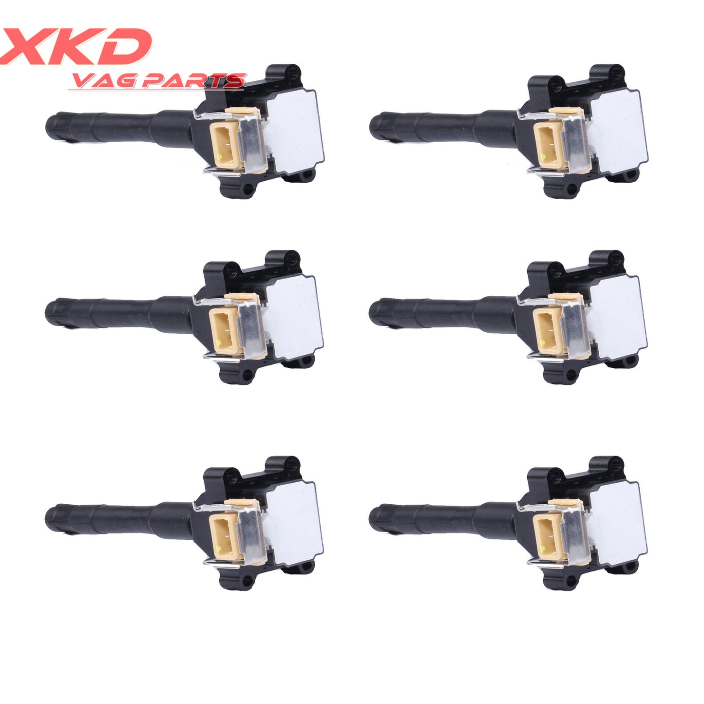 6-piece ignition coil set suitable for BMW E30, E32, E34, E36, M3, S50, E38, M42, M50, M60 (12121729842-)