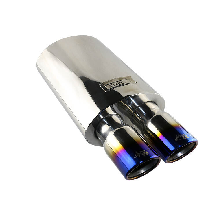 2.5 ID Dual 3 OD Sport Sound Muffler Tips Exhaust Tip Car Blue Resonator