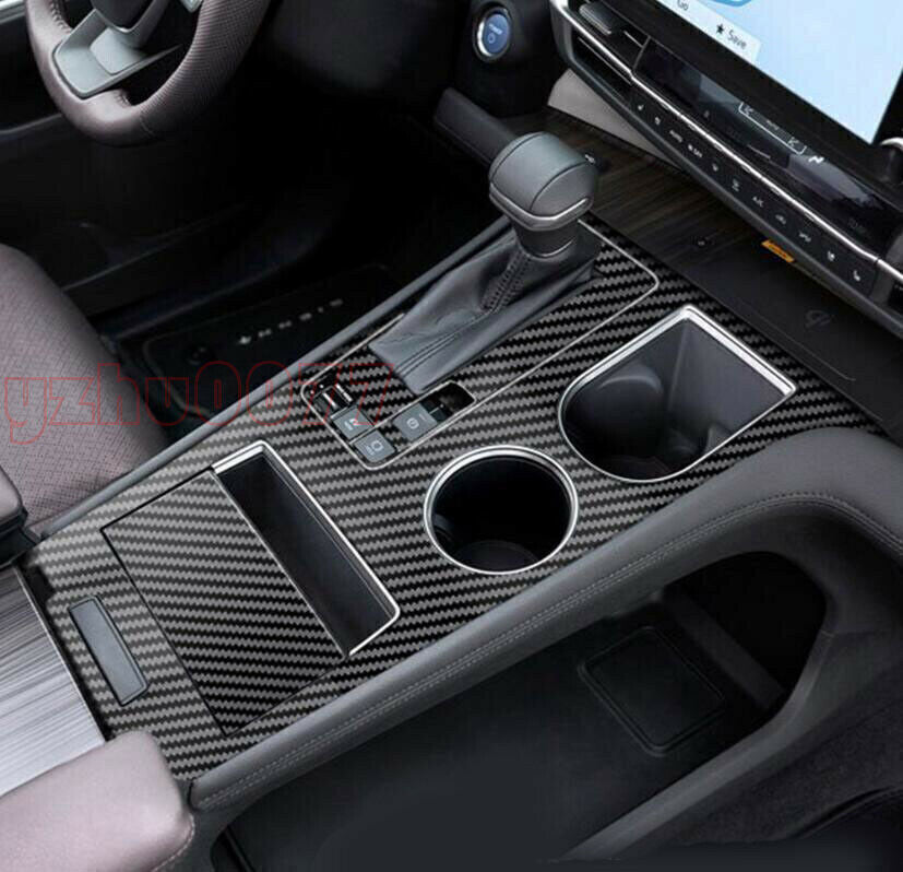 2021-2022 for Sienna ABS Carbon Fiber Look Gear Shift Panel Cover Trim 2P n