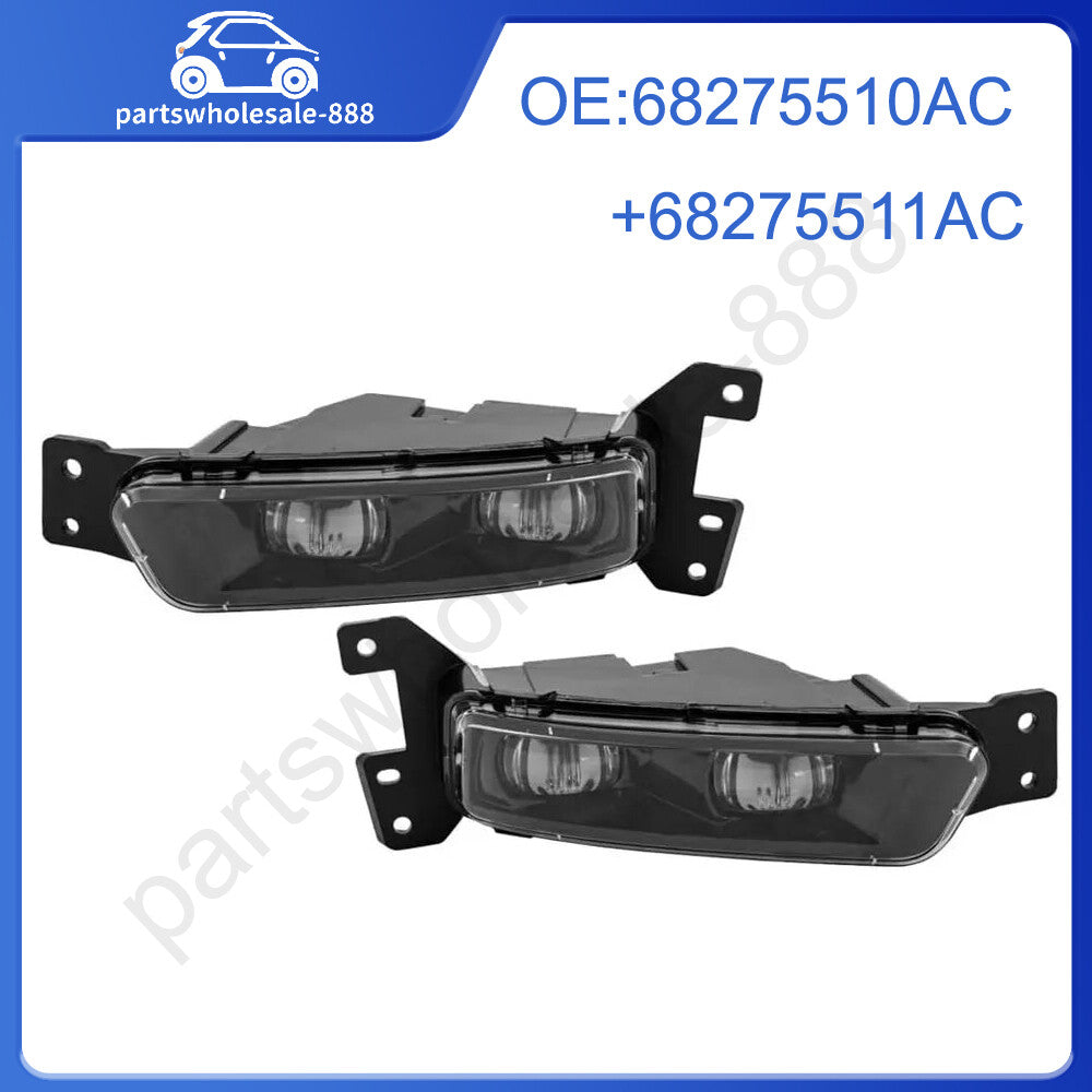 LED fog lights and driving lights on the right and left front bumpers are suitable for the for Dodge Durango SRT 2018-23.