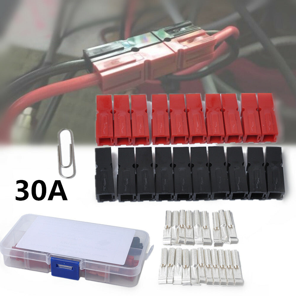 20pc car battery Quik power connector, 30amp powerpole electrical disconnect plug n