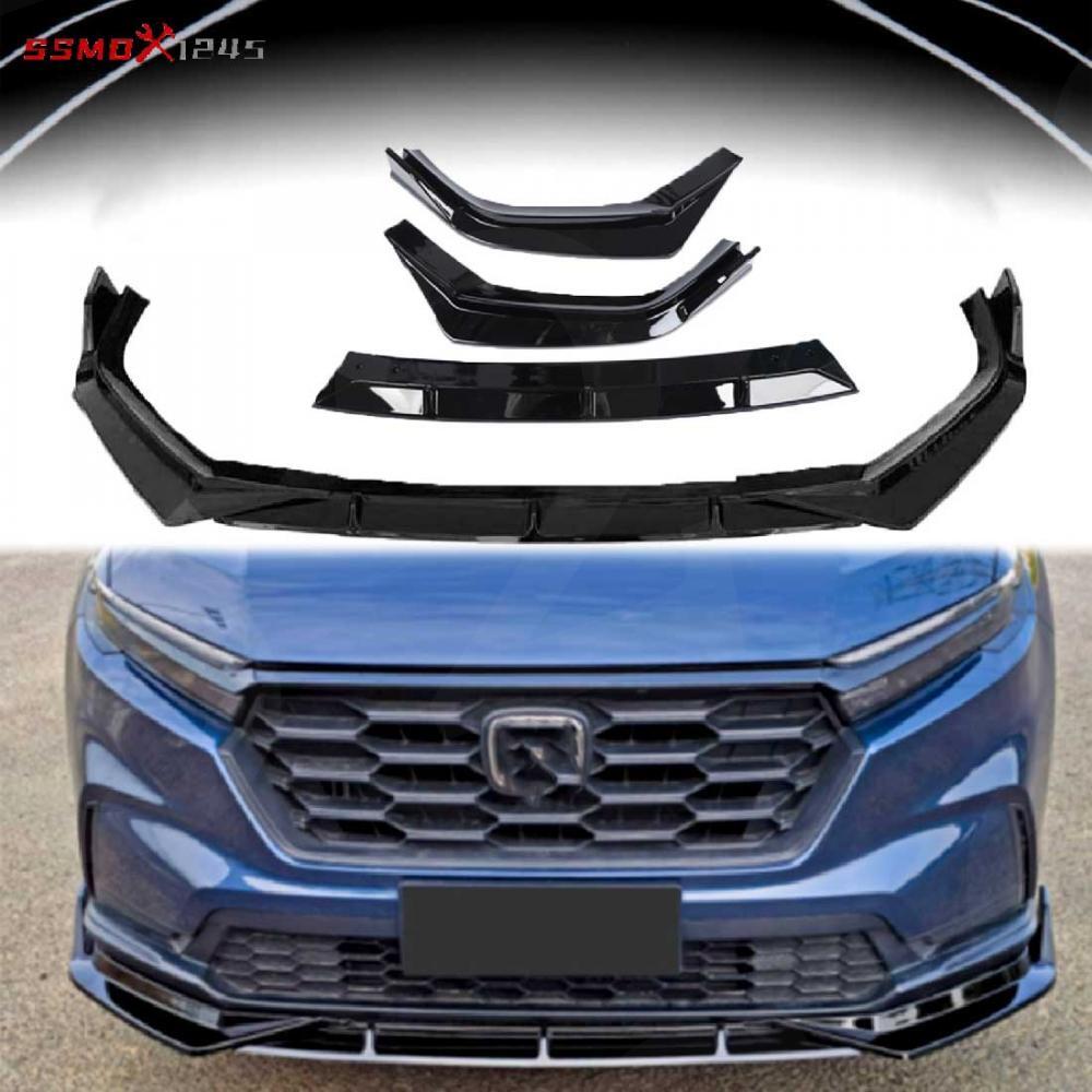 Glossy Black For 2023-2024 for Honda CR-V EX LX Front Bumper Lip Spoiler Splitter