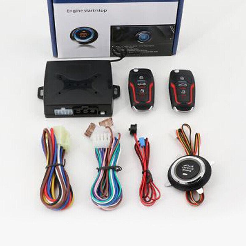 Keyless entry, engine start alarm system, button remote start/stop kit - n