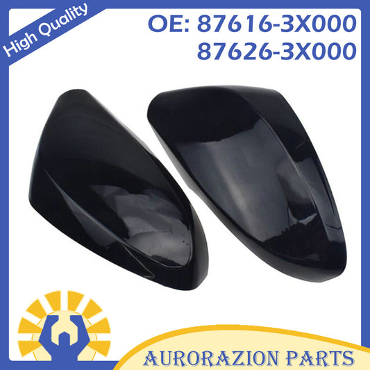2-Piece Car Mirror Cover Replacement Set, Black, for Hyundai for Elantra 2011-2016 n